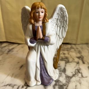 Vintage HOMCO 5420 Porcelain Praying Angel Purple